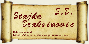 Stajka Draksimović vizit kartica